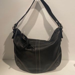 Coach black leather Hobo
